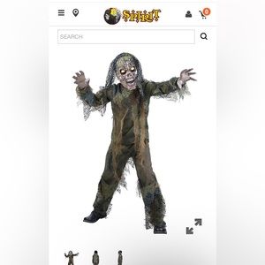 Spirit Halloween Child Bog Zombie Costume
